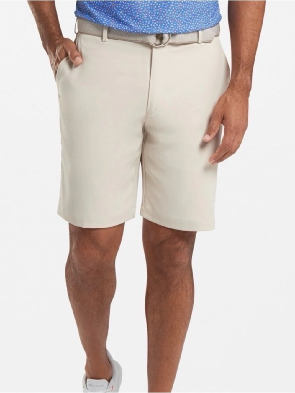 Peter Millar Crown Sport Salem Performance Shorts Light Khaki EB82BT Mens Sz. 36